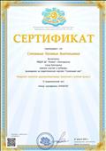 Сертификат участника вебинара, проводимого на педагогическом портале "Солнечный свет", "Внедрение элементов здоровьесберегающих технологий в учебный процесс" 16.08.2019 Сертификат участника вебинара, проводимого на педагогическом портале "Солнечный свет", "Внедрение элементов здоровьесберегающих технологий в учебный процесс" 16.08.2019